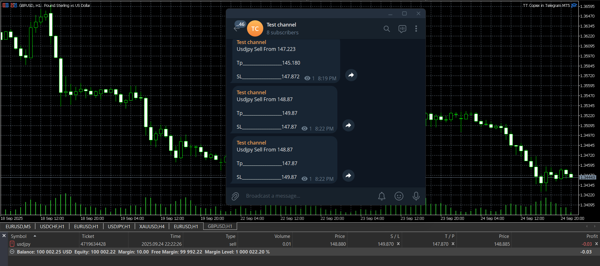 Telegram Signal Copier